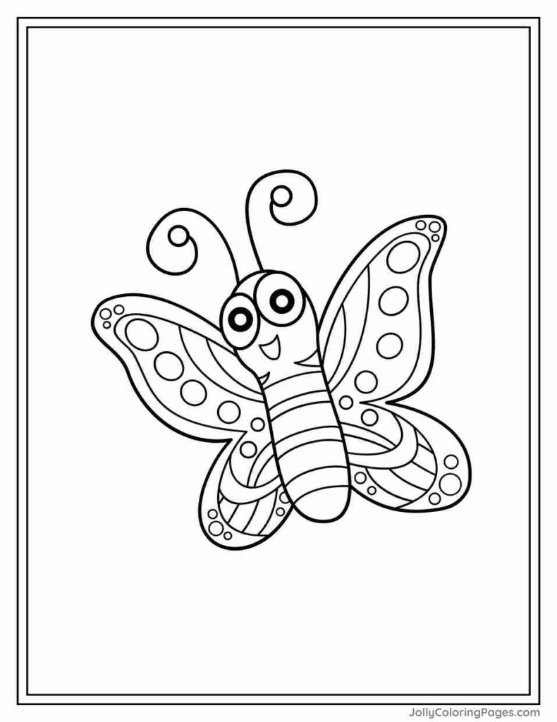Cute Butterfly coloring page