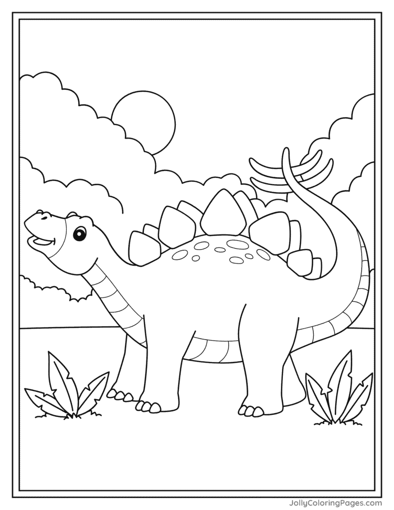 Stegosaurus Dinosaur Coloring Page