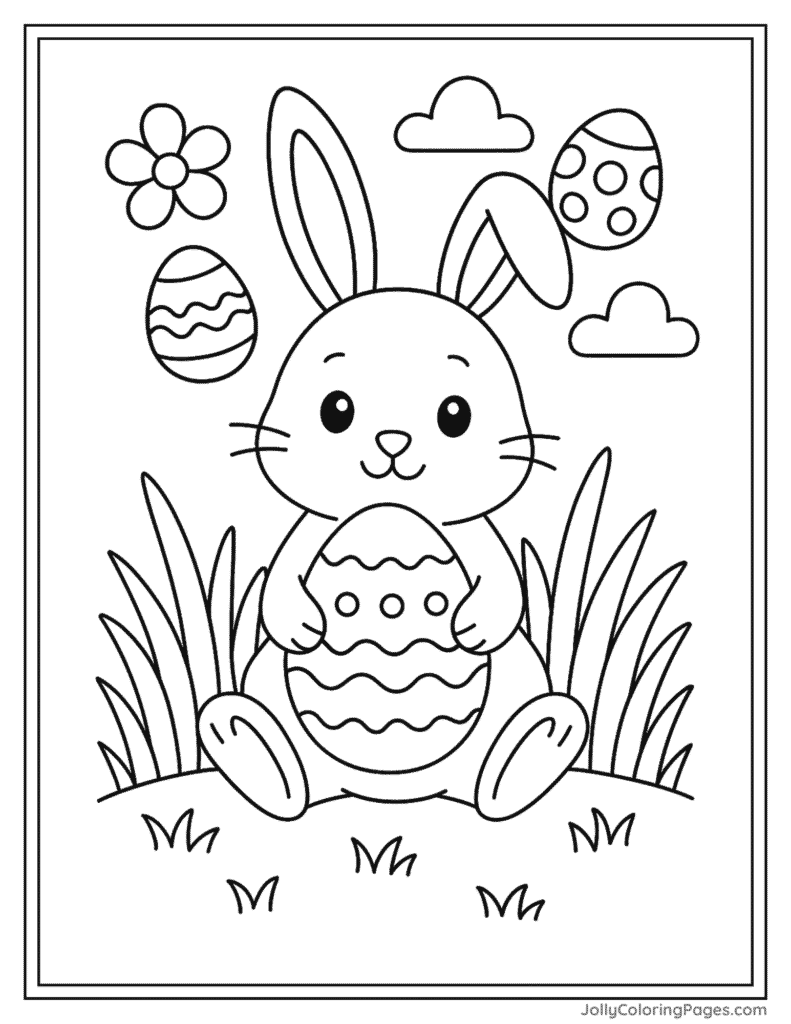 Easter Bunny Coloring Page
